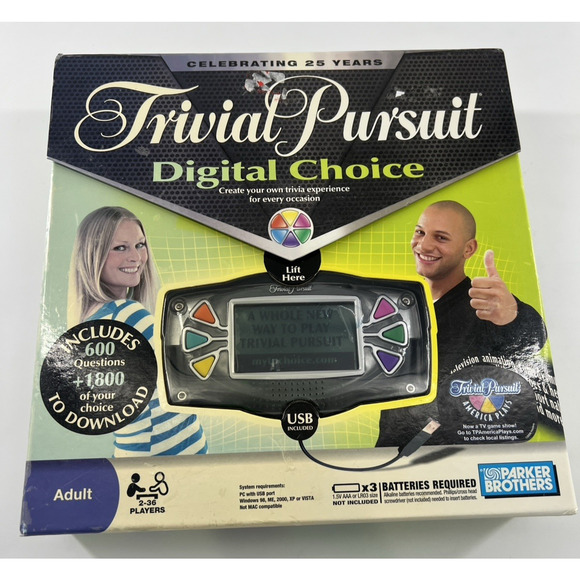 Trivia Game Parker Bro TRIVIAL PURSUIT Digital Choice Electronic Complete 2008 - Picture 1 of 8